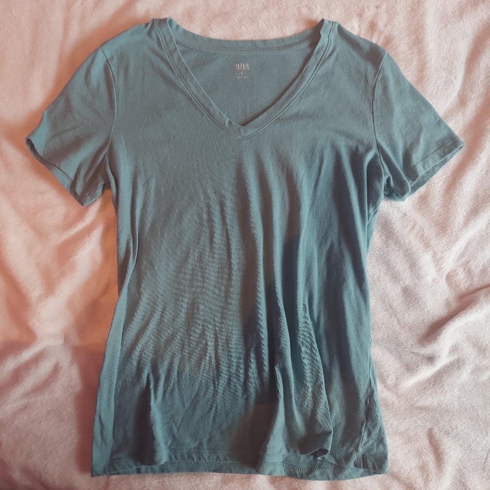a.n.a Green Fitted Short Sleeve Tee